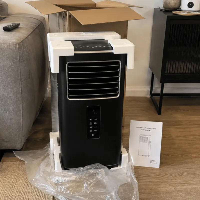 Compact air conditioner in an apartment